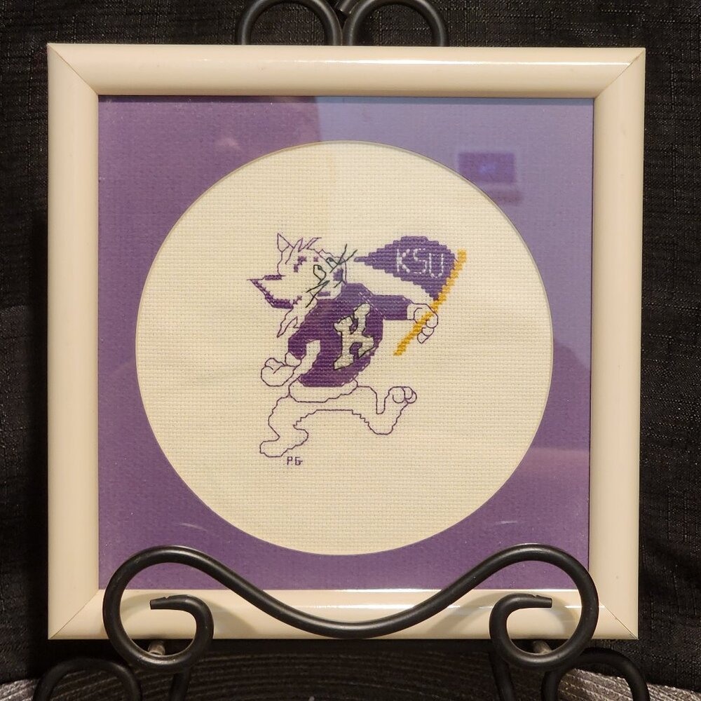 Vintage KSU embroidered mascot art